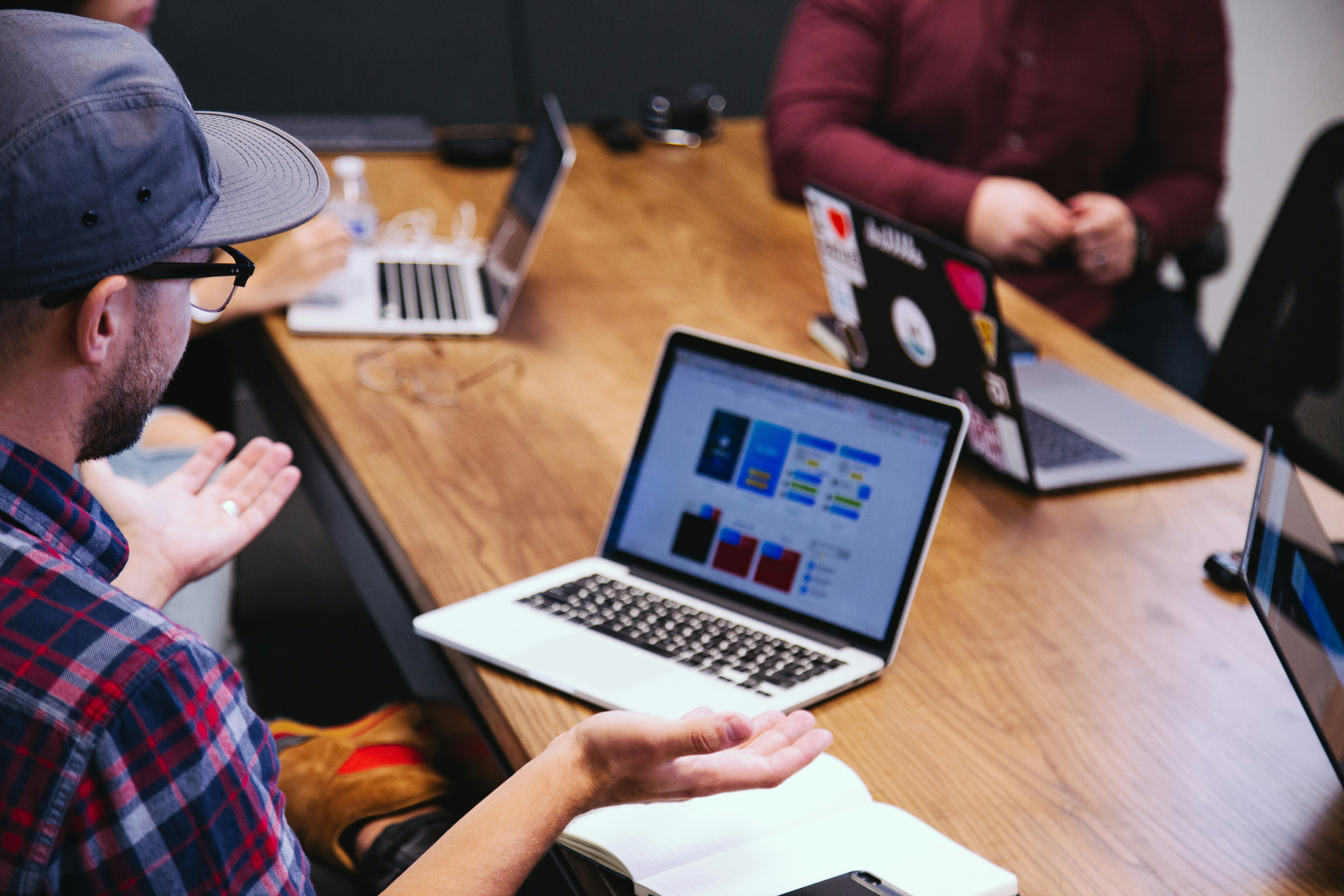 man giving explanation to deal flow management