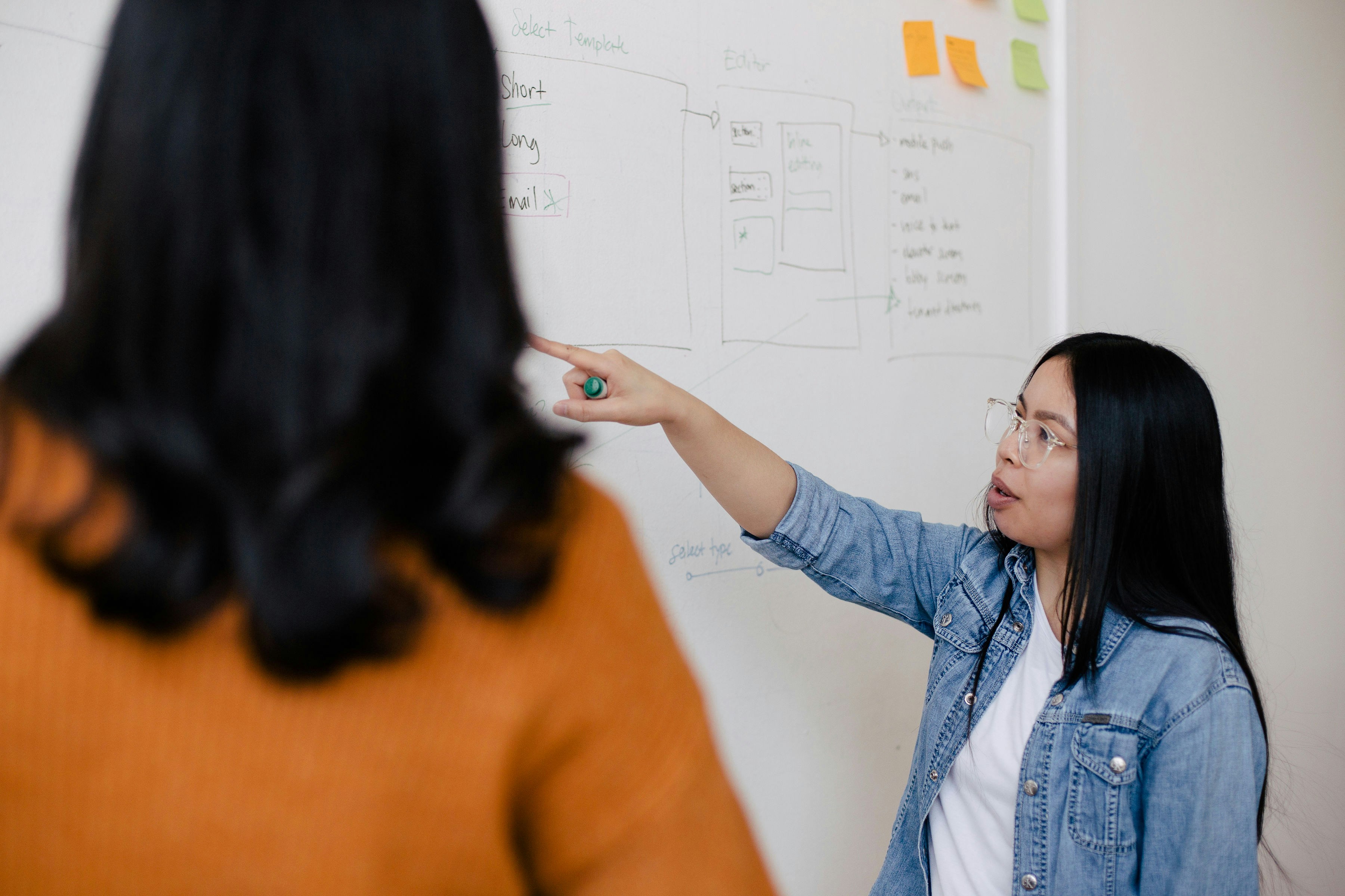 woman showing assessment criteria - venture capital due diligence
