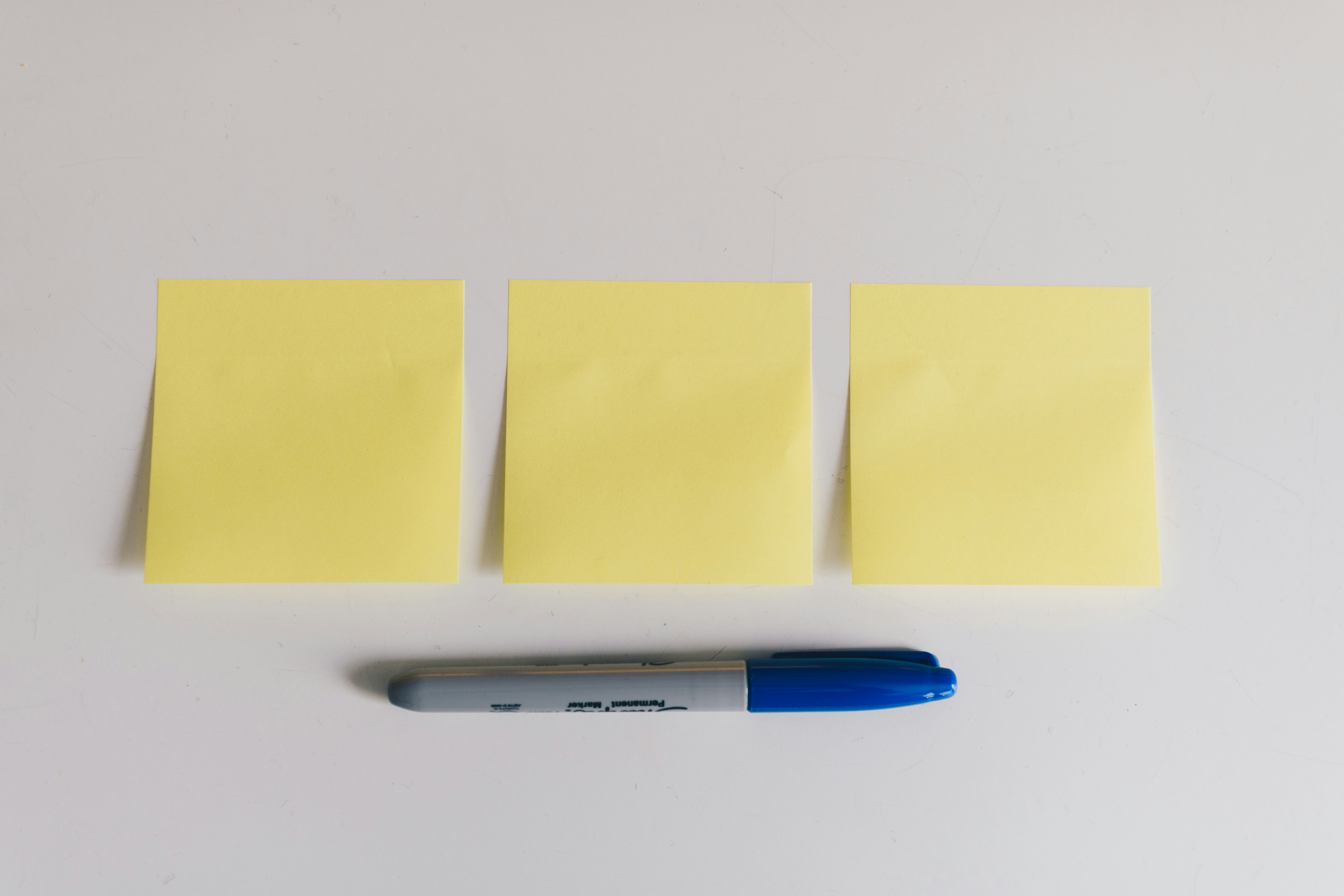 sticky notes with pen - deal flow